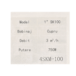 Pompa Submersibilă 4SKM‑100, 750 W, Bobinaj Cupru, Debit 3 m³/h Tengtian - imagine 2